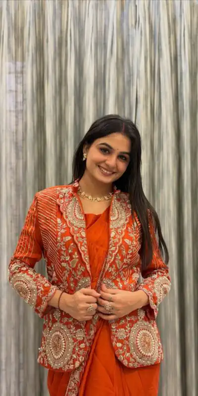 ST 1147 Orange in Rangoli Silk. Lace Work & Embroidery Work Saree Special Price ₹2099. Delivery 4-6 Working Days. Shop now. | Bollywood Sarees, Creative Sarees, Designer Sarees, Embroidered Sarees, Ethnic Saree, Modern Digital sarees, Party Wear Sarees, Sarees