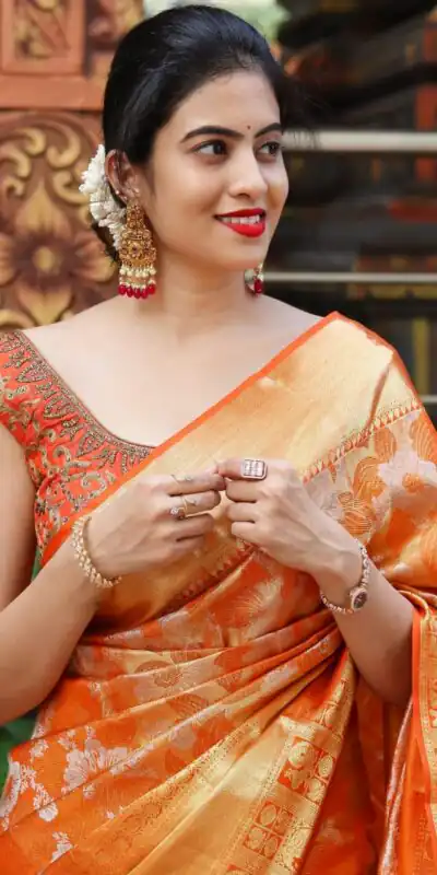 ES 8258 Orange Color Soft Lichi Silk Saree with Lace Border & Lace Work. Best Price ₹1449. Delivery 4-6 Working Days. Shop now. | Bollywood Sarees, Creative Sarees, Designer Sarees, Embroidered Sarees, Ethnic Saree, Modern Digital sarees, Party Wear Sarees, Sarees