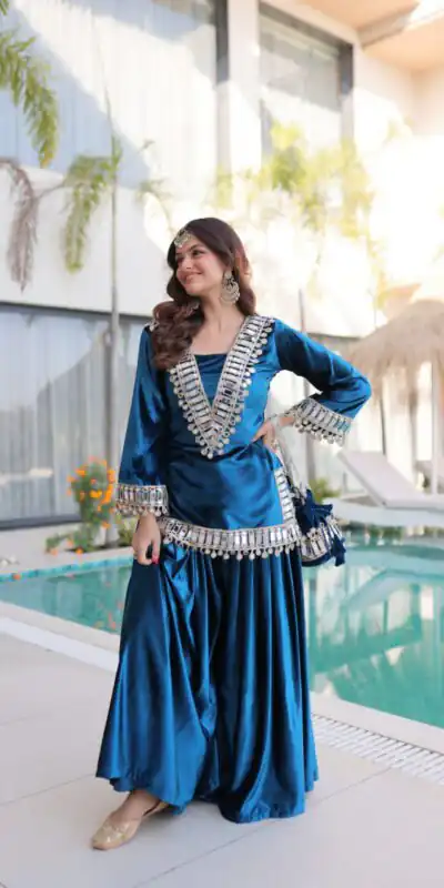Z 111 Blue in Color 9000 Velvet. Mirror Work & Embroidery Work Salwar Suit Get it for ₹1999. Delivery 4-6 Working Days. Shop now. | Jump Suits, Straight Suits, Casual Suits, Creative suits, Designer Suits, Palazzo Suits, Party Wear Suits, Patiala Suits, Salwar suit