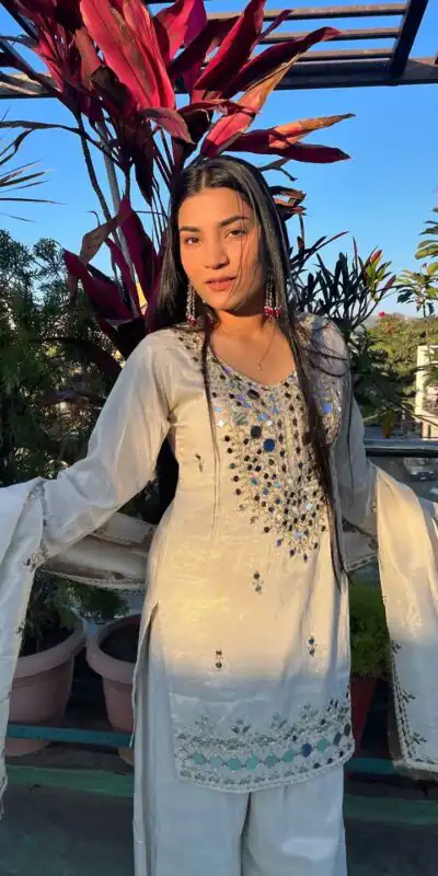 BE 328 Off White Faux Georgette Salwar Suit Perfect for Wedding, Party, Family Gatherings, Sangeet, Housewarming – . Affordable Price ₹2049. Days | Jump Suits, Straight Suits, Casual Suits, Creative suits, Designer Suits, Palazzo Suits, Party Wear Suits, Patiala Suits, Salwar suit