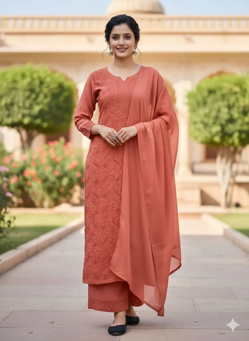 BE 254 Peach  Faux Georgette Salwar Suit Perfect for Wedding, Party, Family Gatherings, Sangeet, Housewarming – . Affordable Price ₹1899. Days | Jump Suits, Straight Suits, Casual Suits, Creative suits, Designer Suits, Palazzo Suits, Party Wear Suits, Patiala Suits, Salwar suit