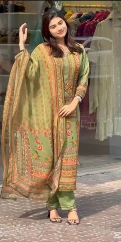 ST 236 Pista Faux Georgette Salwar Suit Perfect for Wedding, Party, Family Gatherings, Sangeet, Housewarming – . Affordable Price ₹1849. Days | Jump Suits, Straight Suits, Casual Suits, Creative suits, Designer Suits, Palazzo Suits, Party Wear Suits, Patiala Suits, Salwar suit
