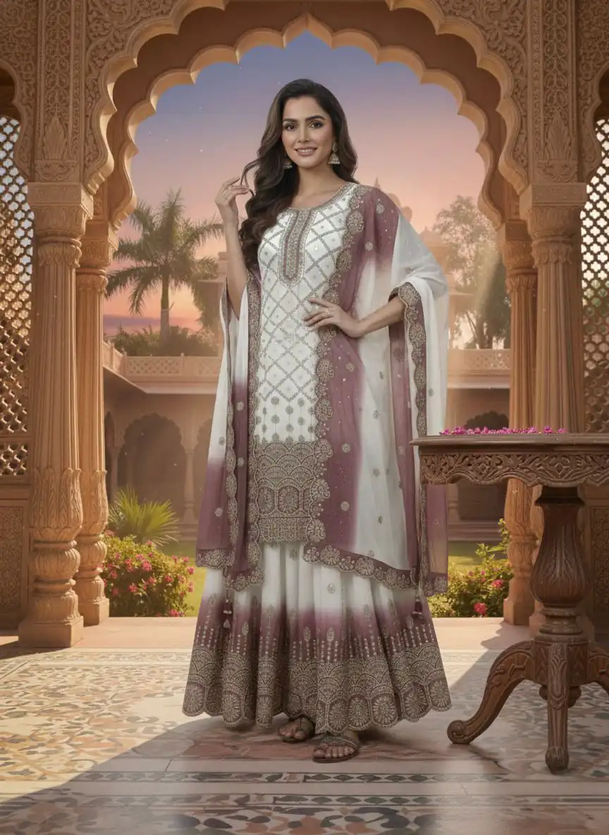 AD 223 Pink Dual Tone Star Georgette Salwar Suit with Embroidery Work. Get it for ₹2399. Delivery 4-6 Working Days. Shop now. | Jump Suits, Straight Suits, Casual Suits, Creative suits, Designer Suits, Palazzo Suits, Party Wear Suits, Patiala Suits, Salwar suit