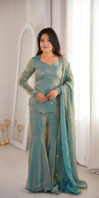 ZSR 3159 Pista Fendy Silk Salwar Suitwith Embroidery Work & Lace Work. Now at just ₹2049. Delivery 4-6 Working Days. Shop now. | Jump Suits, Straight Suits, Casual Suits, Creative suits, Designer Suits, Palazzo Suits, Party Wear Suits, Patiala Suits, Salwar suit