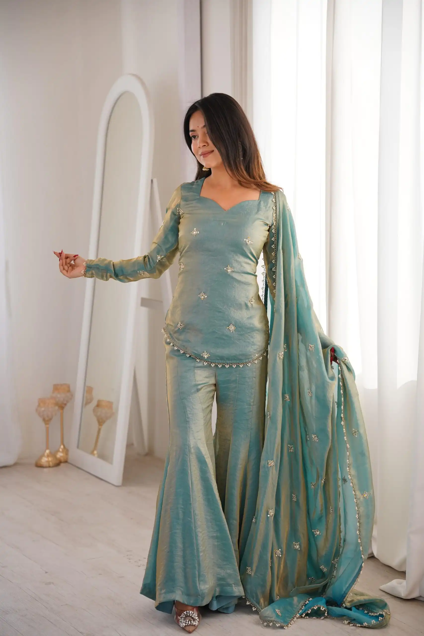 ZSR 3159 Pista Fendy Silk Salwar Suitwith Embroidery Work & Lace Work. Now at just ₹2049. Delivery 4-6 Working Days. Shop now. | Jump Suits, Straight Suits, Casual Suits, Creative suits, Designer Suits, Palazzo Suits, Party Wear Suits, Patiala Suits, Salwar suit