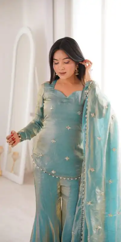 ZSR 3159 Pista Fendy Silk Salwar Suitwith Embroidery Work & Lace Work. Now at just ₹2049. Delivery 4-6 Working Days. Shop now. | Jump Suits, Straight Suits, Casual Suits, Creative suits, Designer Suits, Palazzo Suits, Party Wear Suits, Patiala Suits, Salwar suit