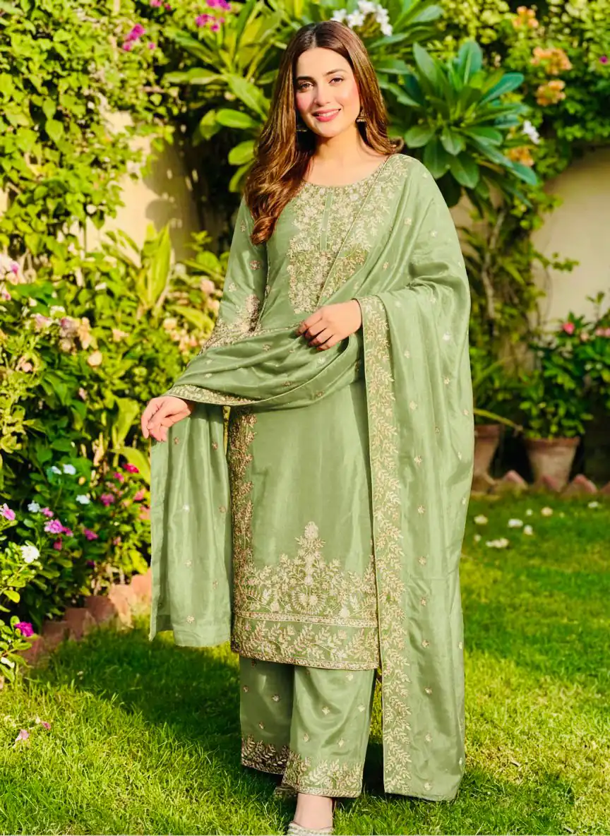 SRK 5316 Pista Organza Silk Salwar Suit Perfect for Wedding, Party, Makar Sankranti, Eid, Durga Puja – . Affordable Price ₹2149. Delivery 4-6 Workin | Jump Suits, Straight Suits, Casual Suits, Creative suits, Designer Suits, Palazzo Suits, Party Wear Suits, Patiala Suits, Salwar suit