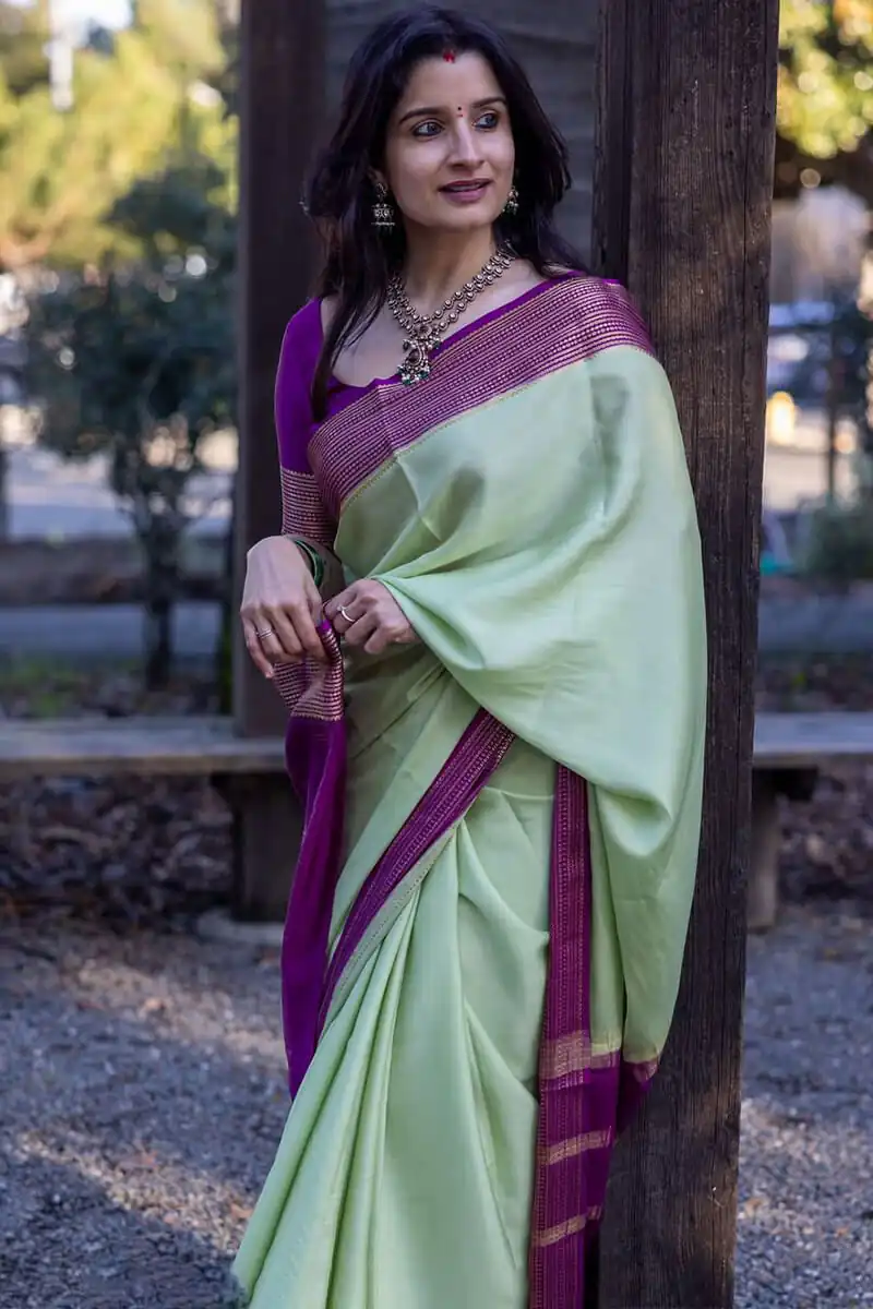 KPR 280 Pista Color Soft Lichi Silk Saree with Lace Border & Lace Work. Best Price ₹1449. Delivery 4-6 Working Days. Shop now. | Bollywood Sarees, Creative Sarees, Designer Sarees, Embroidered Sarees, Ethnic Saree, Modern Digital sarees, Party Wear Sarees, Sarees