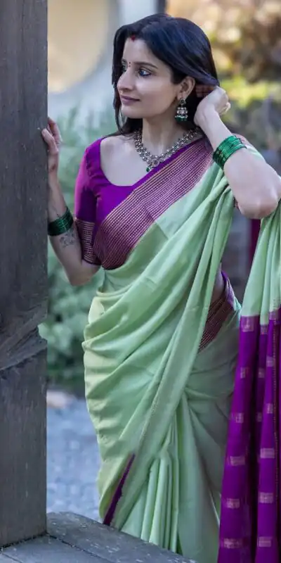 KPR 280 Pista Color Soft Lichi Silk Saree with Lace Border & Lace Work. Best Price ₹1449. Delivery 4-6 Working Days. Shop now. | Bollywood Sarees, Creative Sarees, Designer Sarees, Embroidered Sarees, Ethnic Saree, Modern Digital sarees, Party Wear Sarees, Sarees