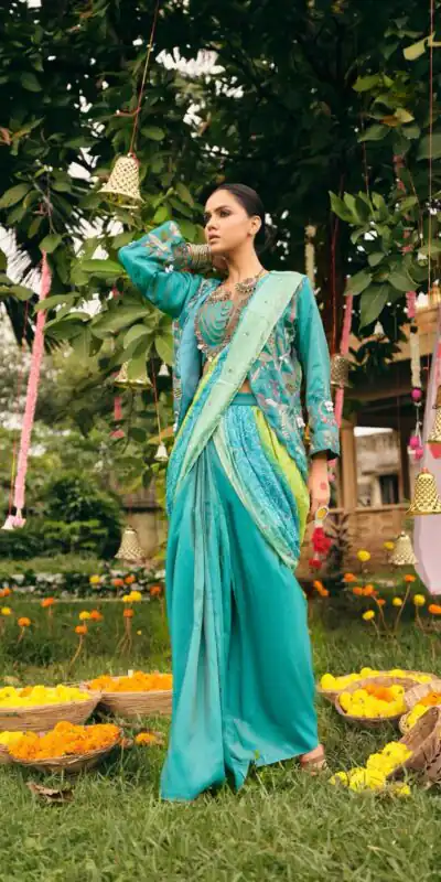 RR 34 Blue Shimmer Saree Perfect for Wedding, Party, Cultural Events, Durga Puja, Reception – . Best Price ₹2049. Delivery 4-6 Working Days. Shop now. | Bollywood Sarees, Creative Sarees, Designer Sarees, Embroidered Sarees, Ethnic Saree, Modern Digital sarees, Party Wear Sarees, Sarees