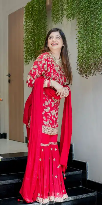SRK 5302 Red Color Georgette Salwar Suit with Embroidery Work. online Get it for ₹1899. Delivery 4-6 Working Days. Shop now. | Jump Suits, Straight Suits, Casual Suits, Creative suits, Designer Suits, Palazzo Suits, Party Wear Suits, Patiala Suits, Salwar suit