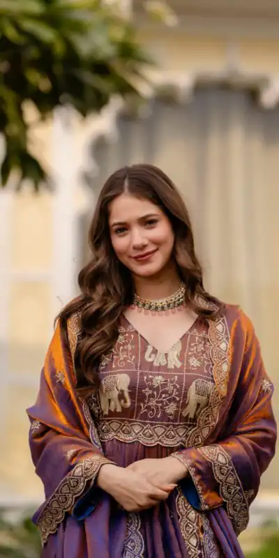 RR 38 Purple Fendy Satin Gown Perfect for Wedding, Party, Pongal, Makar Sankranti, Ganesh Chaturthi – . Available at ₹2649 only. Delivery 4-6 Wor | Bollywood Gowns, Creative Gowns, Designer Gowns, Embroidered Gowns, Gowns, Party Wear Gowns