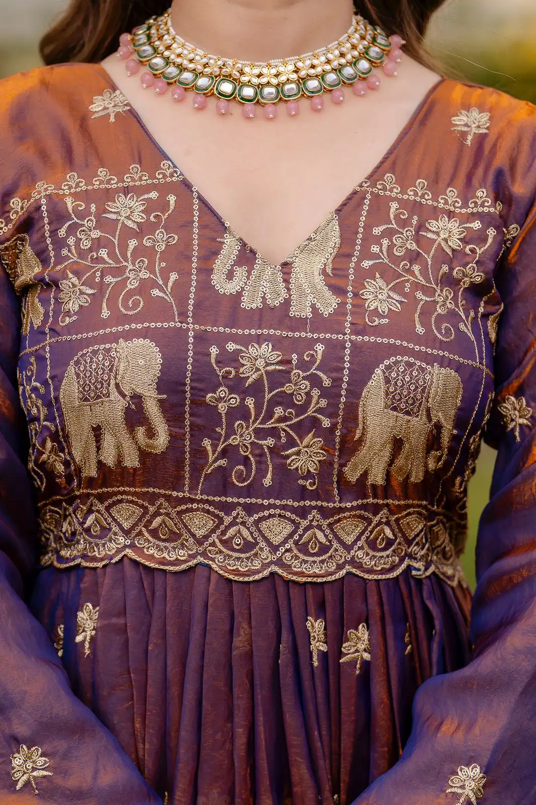 RR 38 Purple Fendy Satin Gown Perfect for Wedding, Party, Pongal, Makar Sankranti, Ganesh Chaturthi – . Available at ₹2649 only. Delivery 4-6 Wor | Bollywood Gowns, Creative Gowns, Designer Gowns, Embroidered Gowns, Gowns, Party Wear Gowns