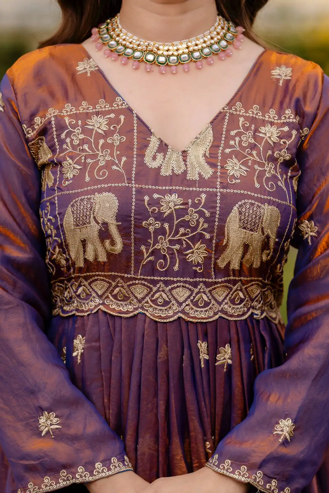 RR 38 Purple Fendy Satin Gown Perfect for Wedding, Party, Pongal, Makar Sankranti, Ganesh Chaturthi – . Available at ₹2649 only. Delivery 4-6 Wor | Bollywood Gowns, Creative Gowns, Designer Gowns, Embroidered Gowns, Gowns, Party Wear Gowns