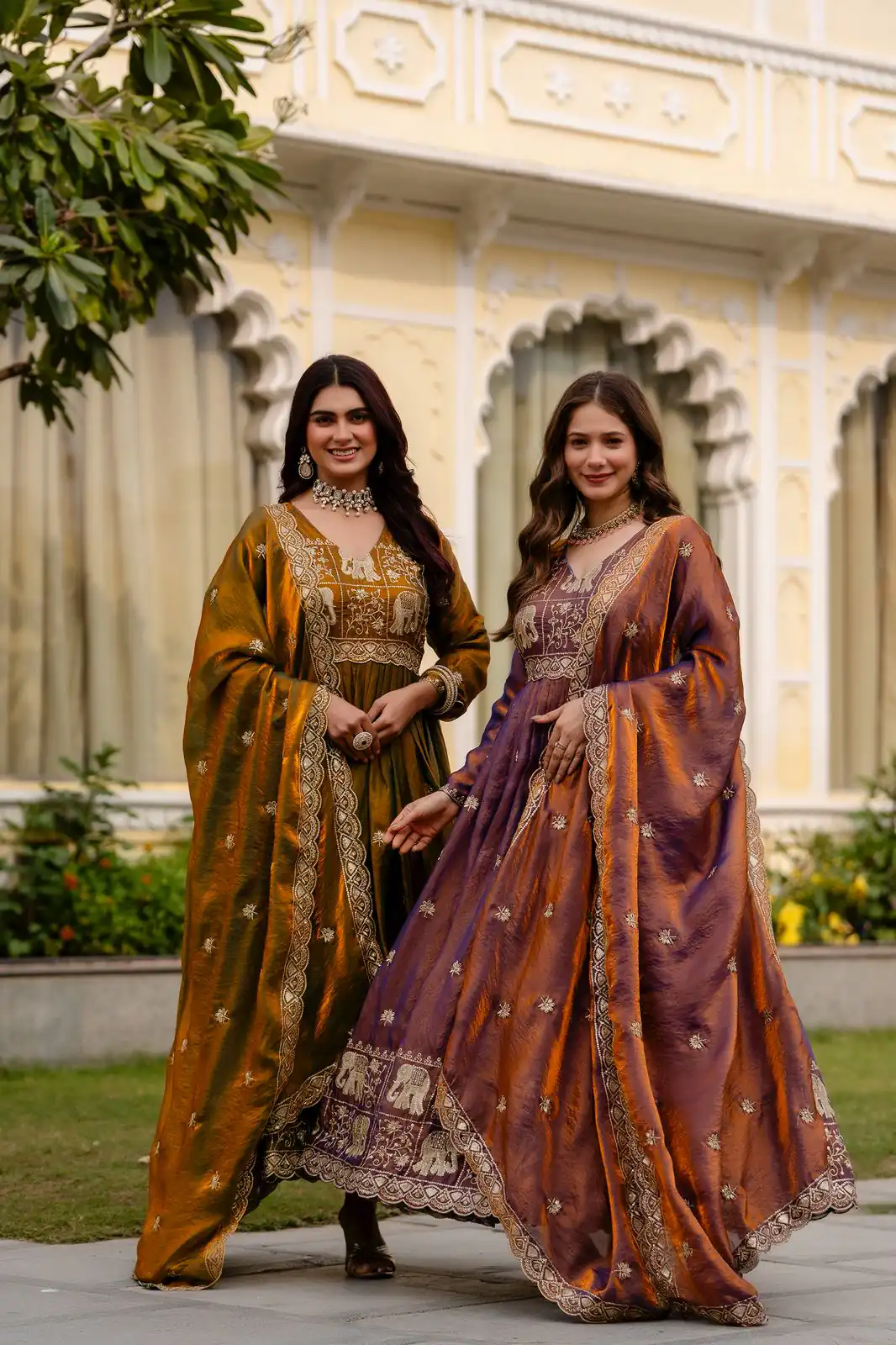 RR 38 Purple Fendy Satin Gown Perfect for Wedding, Party, Pongal, Makar Sankranti, Ganesh Chaturthi – . Available at ₹2649 only. Delivery 4-6 Wor | Bollywood Gowns, Creative Gowns, Designer Gowns, Embroidered Gowns, Gowns, Party Wear Gowns