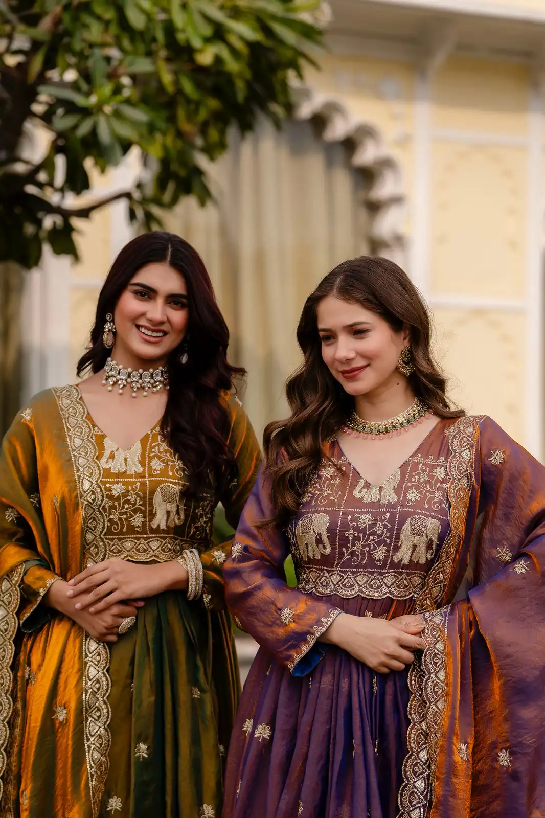 RR 38 Purple Fendy Satin Gown Perfect for Wedding, Party, Pongal, Makar Sankranti, Ganesh Chaturthi – . Available at ₹2649 only. Delivery 4-6 Wor | Bollywood Gowns, Creative Gowns, Designer Gowns, Embroidered Gowns, Gowns, Party Wear Gowns