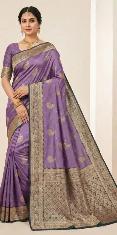 MB 13 Purple Color Smooth Satin Gold Butta Zari Work Saree. Online Special Price ₹2149. Delivery 4-6 Working Days. Shop now. | Bollywood Sarees, Creative Sarees, Designer Sarees, Embroidered Sarees, Ethnic Saree, Modern Digital sarees, Party Wear Sarees, Sarees