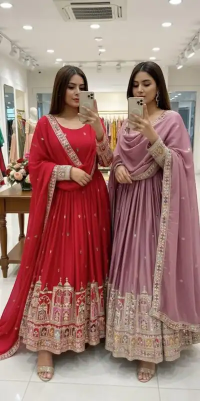 WW 1191 Red Color Chinon Silk Sequence Lace Work Gown. Online Affordable Price ₹2549. Delivery 4-6 Working Days. Shop now. | Bollywood Gowns, Creative Gowns, Designer Gowns, Embroidered Gowns, Gowns, Party Wear Gowns