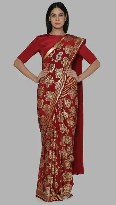 KT 148 Red Color Dolla Silk Foil Printed Saree Designer Work. Online Best Price ₹1474. Delivery 4-6 Working Days. Shop now. | Bollywood Sarees, Creative Sarees, Designer Sarees, Embroidered Sarees, Ethnic Saree, Modern Digital sarees, Party Wear Sarees, Sarees