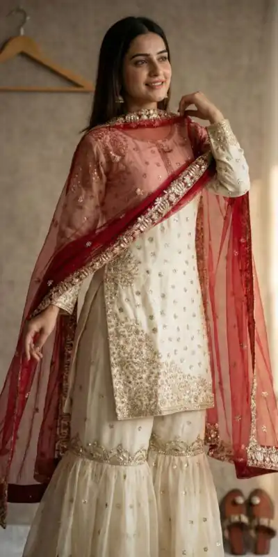 JF 041 Red Fendy Silk Salwar Suitwith Embroidery Work & Lace Work. Now at just ₹2149. Delivery 4-6 Working Days. Shop now. | Jump Suits, Straight Suits, Casual Suits, Creative suits, Designer Suits, Palazzo Suits, Party Wear Suits, Patiala Suits, Salwar suit