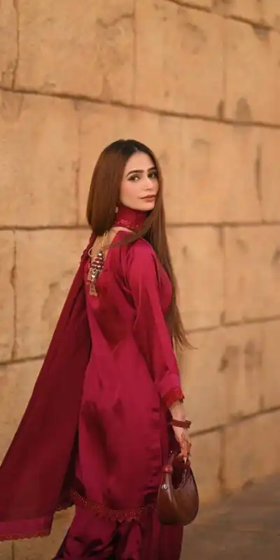 LG 1947 Red in French Crape. Lace Work & Embroidery Work Salwar Suit Grab it for ₹1699. Delivery 4-6 Working Days. Shop now. | Jump Suits, Straight Suits, Casual Suits, Creative suits, Designer Suits, Palazzo Suits, Party Wear Suits, Patiala Suits, Salwar suit