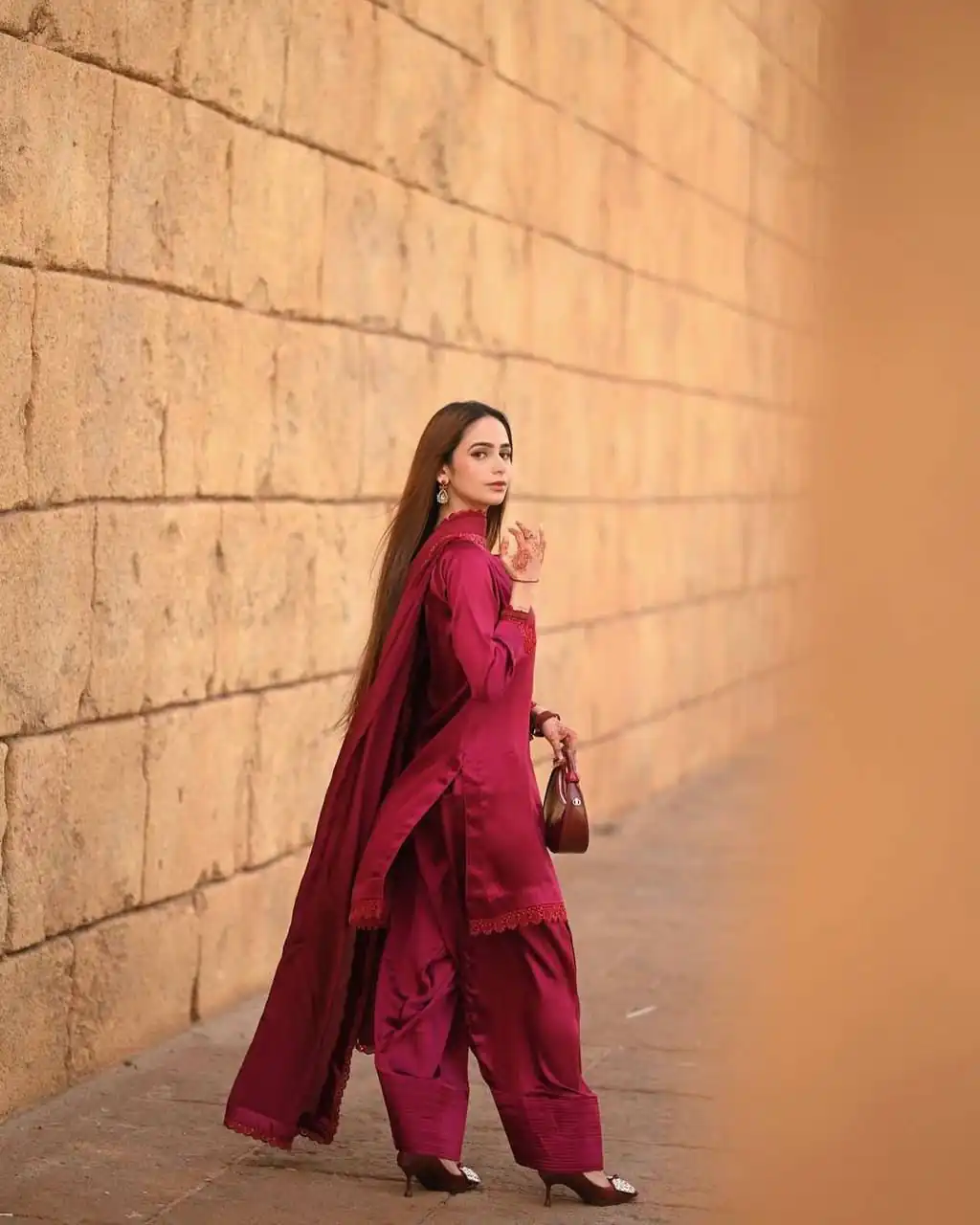 LG 1947 Red in French Crape. Lace Work & Embroidery Work Salwar Suit Grab it for ₹1699. Delivery 4-6 Working Days. Shop now. | Jump Suits, Straight Suits, Casual Suits, Creative suits, Designer Suits, Palazzo Suits, Party Wear Suits, Patiala Suits, Salwar suit