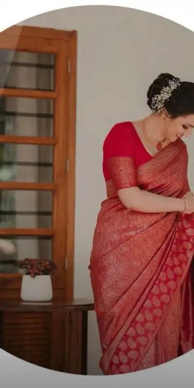 KP 4063 Red Soft Lichi Silk Saree with Lace Work & Lace Border. Affordable Price ₹1349. Delivery 4-6 Working Days. Shop now. | Bollywood Sarees, Creative Sarees, Designer Sarees, Embroidered Sarees, Ethnic Saree, Modern Digital sarees, Party Wear Sarees, Sarees