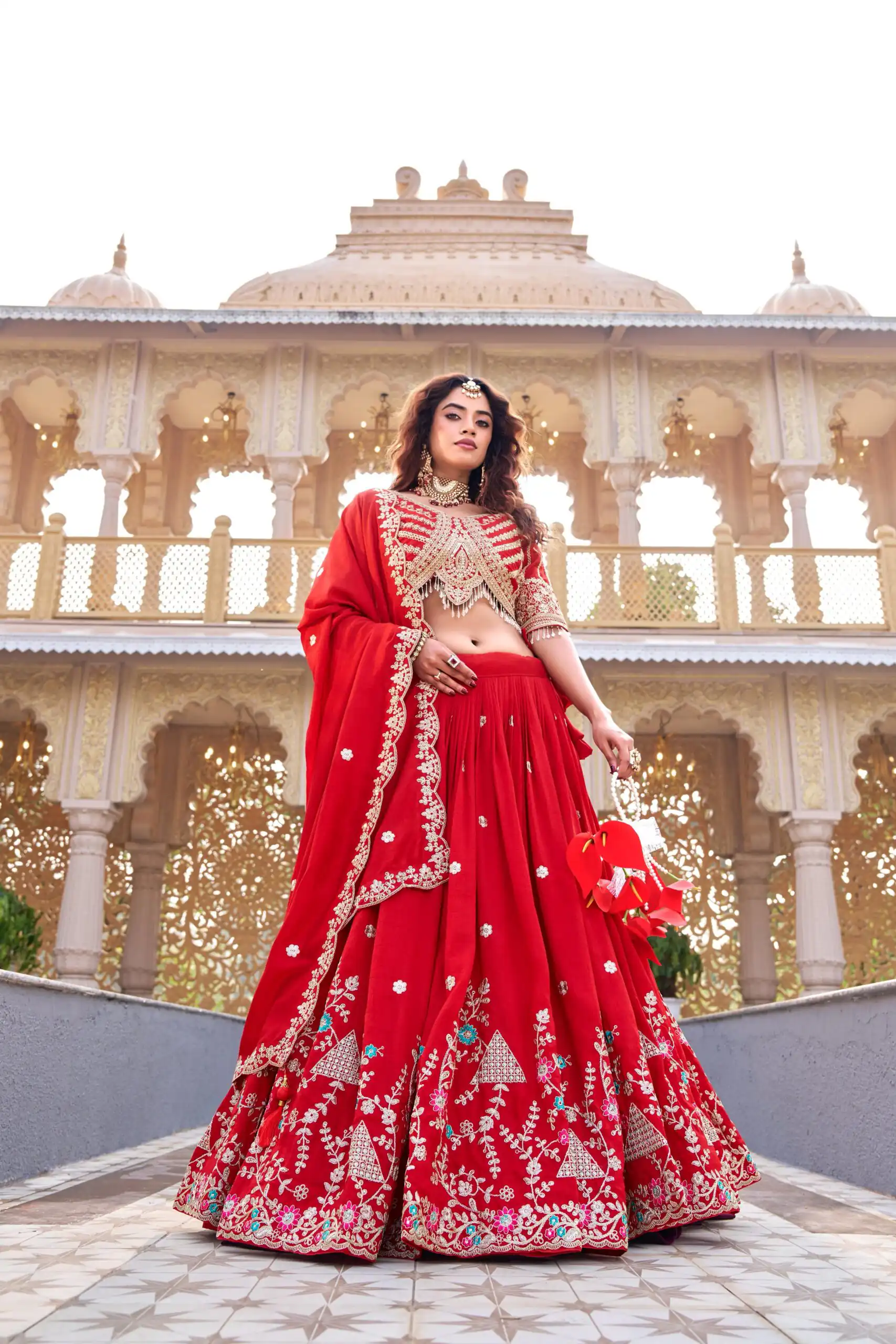 Ram 161 Red in Color Vichitra Silk Embroidery Work Lehenga Choli . Now at just ₹3149. Delivery 4-6 Working Days. Shop now. | Bollywood Lehenga, Creative Lehenga, Designer Lehenga, Embroidered Lehenga, Lehenga, Party Wear Lehenga