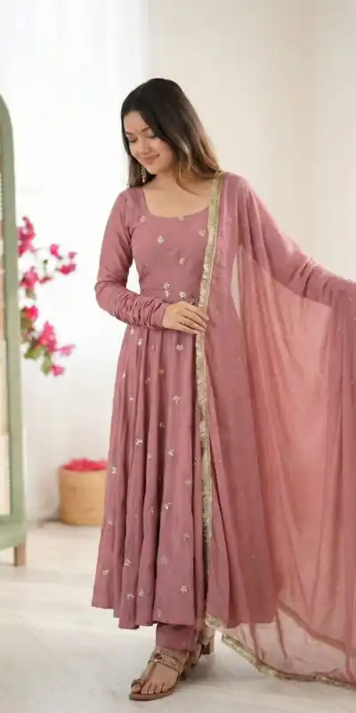 SRK 5330 Peach Color Roman Silk Salwar Suit with Embroidery Work. Available at ₹2099 only. Delivery 4-6 Working Days. Shop now. | Jump Suits, Straight Suits, Casual Suits, Creative suits, Designer Suits, Palazzo Suits, Party Wear Suits, Patiala Suits, Salwar suit