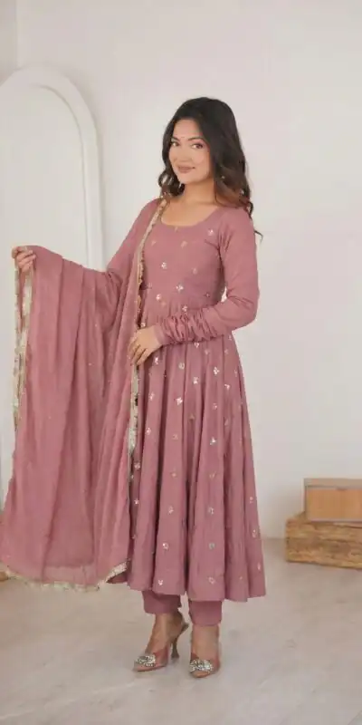 SRK 5330 Peach Color Roman Silk Salwar Suit with Embroidery Work. Available at ₹2099 only. Delivery 4-6 Working Days. Shop now. | Jump Suits, Straight Suits, Casual Suits, Creative suits, Designer Suits, Palazzo Suits, Party Wear Suits, Patiala Suits, Salwar suit