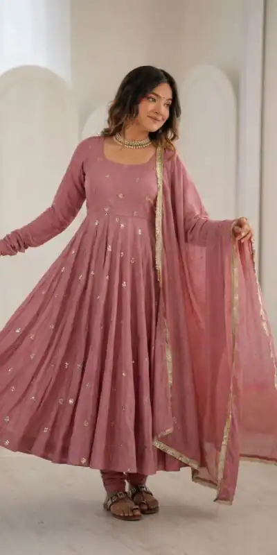 SRK 5330 Peach Color Roman Silk Salwar Suit with Embroidery Work. Available at ₹2099 only. Delivery 4-6 Working Days. Shop now. | Jump Suits, Straight Suits, Casual Suits, Creative suits, Designer Suits, Palazzo Suits, Party Wear Suits, Patiala Suits, Salwar suit