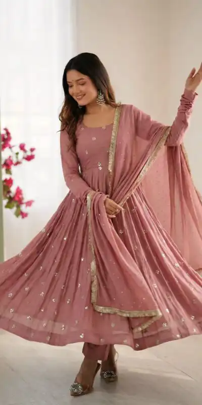 SRK 5330 Peach Color Roman Silk Salwar Suit with Embroidery Work. Available at ₹2099 only. Delivery 4-6 Working Days. Shop now. | Jump Suits, Straight Suits, Casual Suits, Creative suits, Designer Suits, Palazzo Suits, Party Wear Suits, Patiala Suits, Salwar suit