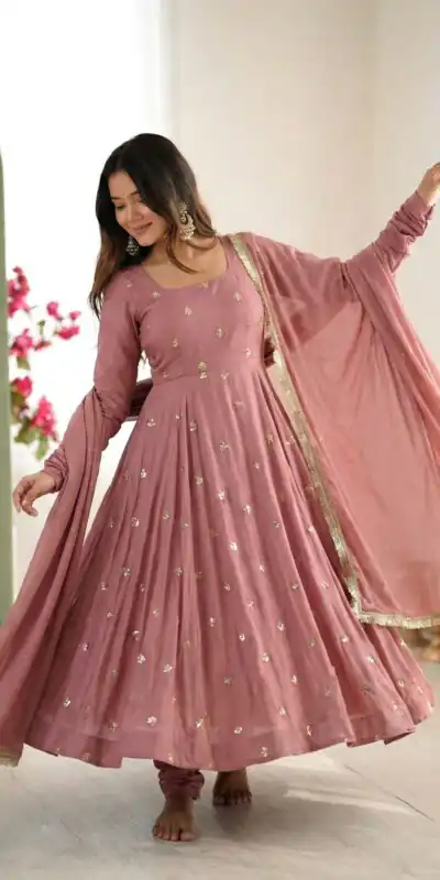 SRK 5330 Peach Color Roman Silk Salwar Suit with Embroidery Work. Available at ₹2099 only. Delivery 4-6 Working Days. Shop now. | Jump Suits, Straight Suits, Casual Suits, Creative suits, Designer Suits, Palazzo Suits, Party Wear Suits, Patiala Suits, Salwar suit