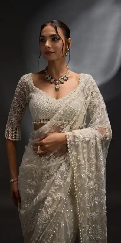 DF 3470 Silver Mono Net Saree Silver with Embroidery Work & Sequins Work. Festive Deal ₹1799. Delivery 4-6 Working Days. Shop now. | Bollywood Sarees, Creative Sarees, Designer Sarees, Embroidered Sarees, Ethnic Saree, Modern Digital sarees, Party Wear Sarees, Sarees