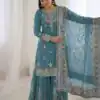 SSR 5007 Sky Blue Color Georgette Salwar Suit with Embroidery Work. Get it for ₹2449. Delivery 4-6 Working Days. Shop now. | Jump Suits, Straight Suits, Casual Suits, Creative suits, Designer Suits, Palazzo Suits, Party Wear Suits, Patiala Suits, Salwar suit