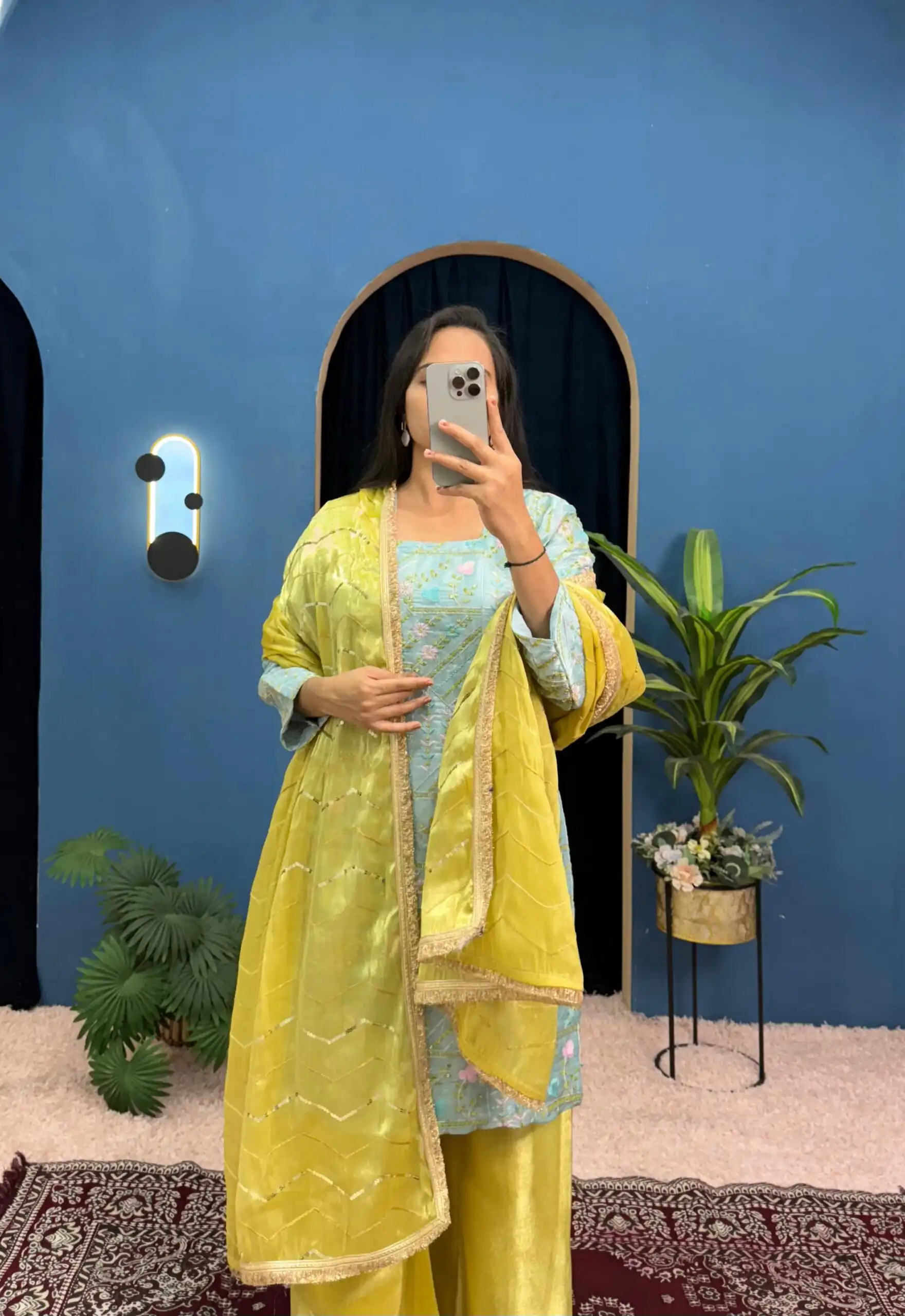 ST 1099 Sky Blue Zimmy Silk Salwar Suit Perfect for Wedding, Party, Karwa Chauth, Haldi, Eid – . Special Price ₹2449. Delivery 4-6 Working Days. Shop no | Jump Suits, Straight Suits, Casual Suits, Creative suits, Designer Suits, Palazzo Suits, Party Wear Suits, Patiala Suits, Salwar suit