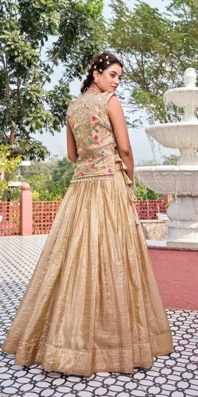 Ram 166 Chiku Gold Crush Lehenga Choli Perfect for Wedding, Party, Ethnic Day, Karwa Chauth, Sangeet – . Special Price ₹2549. Delivery 4-6 Working Days. | Bollywood Lehenga, Creative Lehenga, Designer Lehenga, Embroidered Lehenga, Lehenga, Party Wear Lehenga