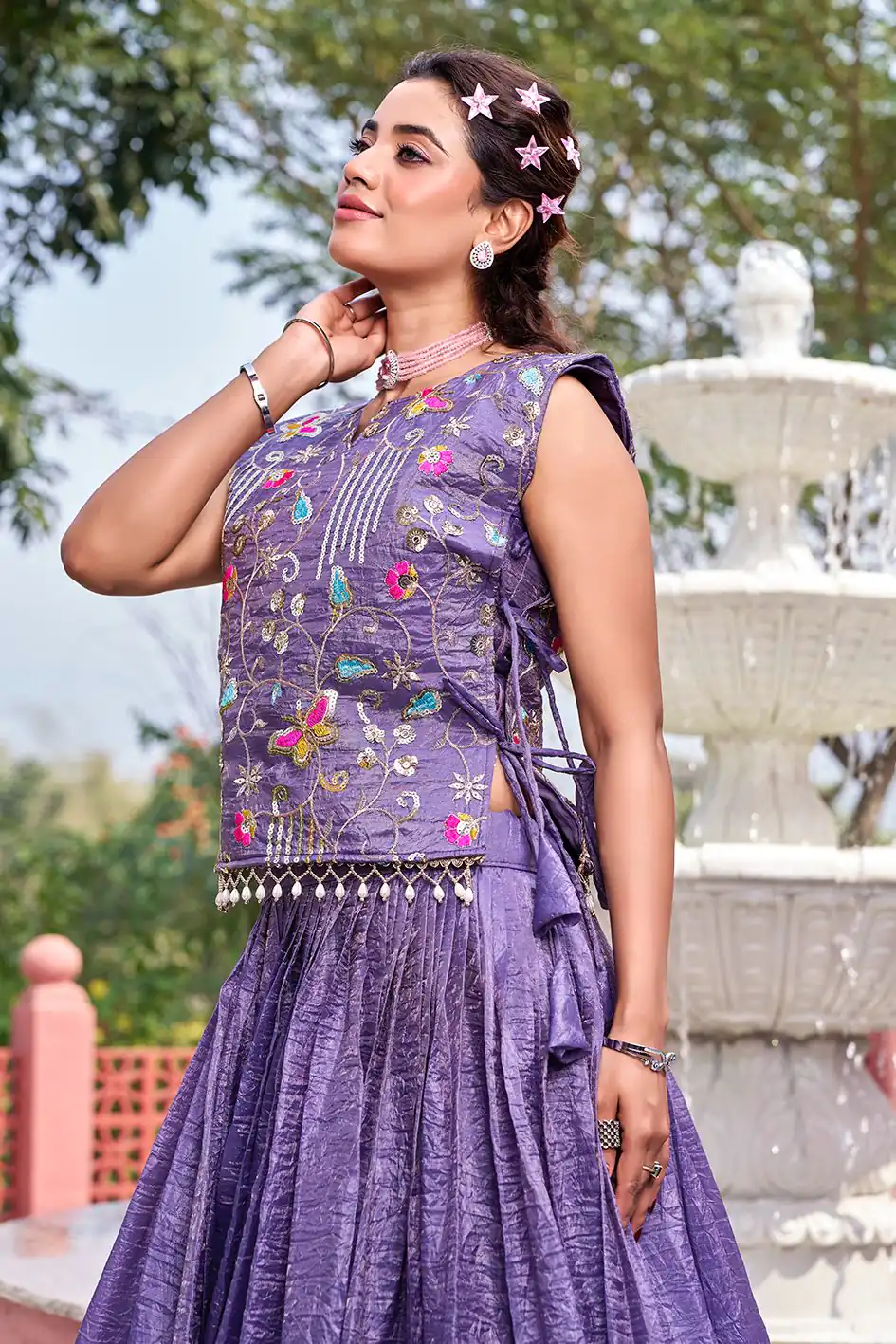 Ram 166 Lavender Gold Crush Lehenga Choli Perfect for Wedding, Party, Ethnic Day, Karwa Chauth, Sangeet – . Special Price ₹2549. Delivery 4-6 Working Days. | Bollywood Lehenga, Creative Lehenga, Designer Lehenga, Embroidered Lehenga, Lehenga, Party Wear Lehenga