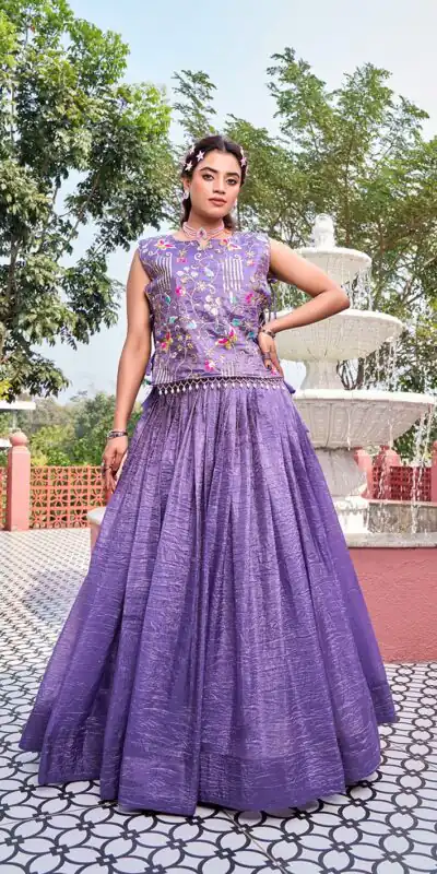 Ram 166 Lavender Gold Crush Lehenga Choli Perfect for Wedding, Party, Ethnic Day, Karwa Chauth, Sangeet – . Special Price ₹2549. Delivery 4-6 Working Days. | Bollywood Lehenga, Creative Lehenga, Designer Lehenga, Embroidered Lehenga, Lehenga, Party Wear Lehenga