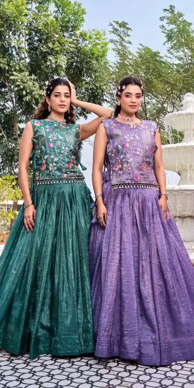 Ram 166 Teal Green Gold Crush Lehenga Choli Perfect for Wedding, Party, Ethnic Day, Karwa Chauth, Sangeet Special Price ₹2549. Delivery 4-6 Working Days. | Bollywood Lehenga, Creative Lehenga, Designer Lehenga, Embroidered Lehenga, Lehenga, Party Wear Lehenga