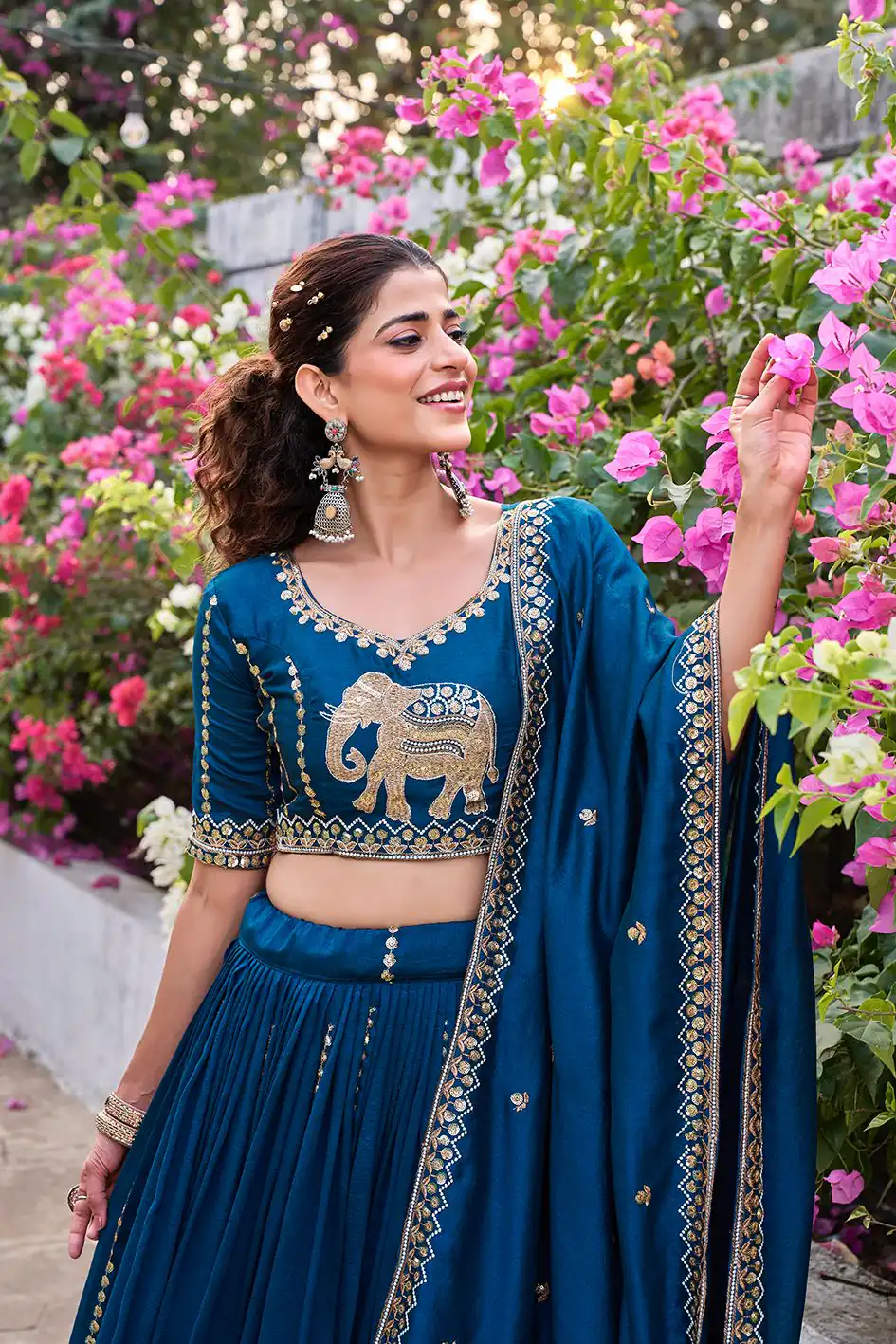 Ram 165 Blue in Color Vichitra Silk Embroidery Work Lehenga Choli . Now at just ₹2599. Delivery 4-6 Working Days. Shop now. | Bollywood Lehenga, Creative Lehenga, Designer Lehenga, Embroidered Lehenga, Lehenga, Party Wear Lehenga