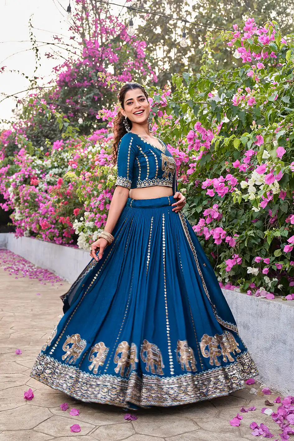 Ram 165 Blue in Color Vichitra Silk Embroidery Work Lehenga Choli . Now at just ₹2599. Delivery 4-6 Working Days. Shop now. | Bollywood Lehenga, Creative Lehenga, Designer Lehenga, Embroidered Lehenga, Lehenga, Party Wear Lehenga