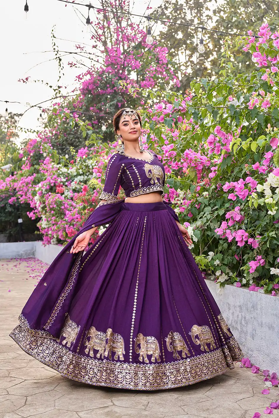 Ram 165 Dark Purple in Color Vichitra Silk Embroidery Work Lehenga Choli . Now at just ₹2599. Delivery 4-6 Working Days. Shop now. | Bollywood Lehenga, Creative Lehenga, Designer Lehenga, Embroidered Lehenga, Lehenga, Party Wear Lehenga