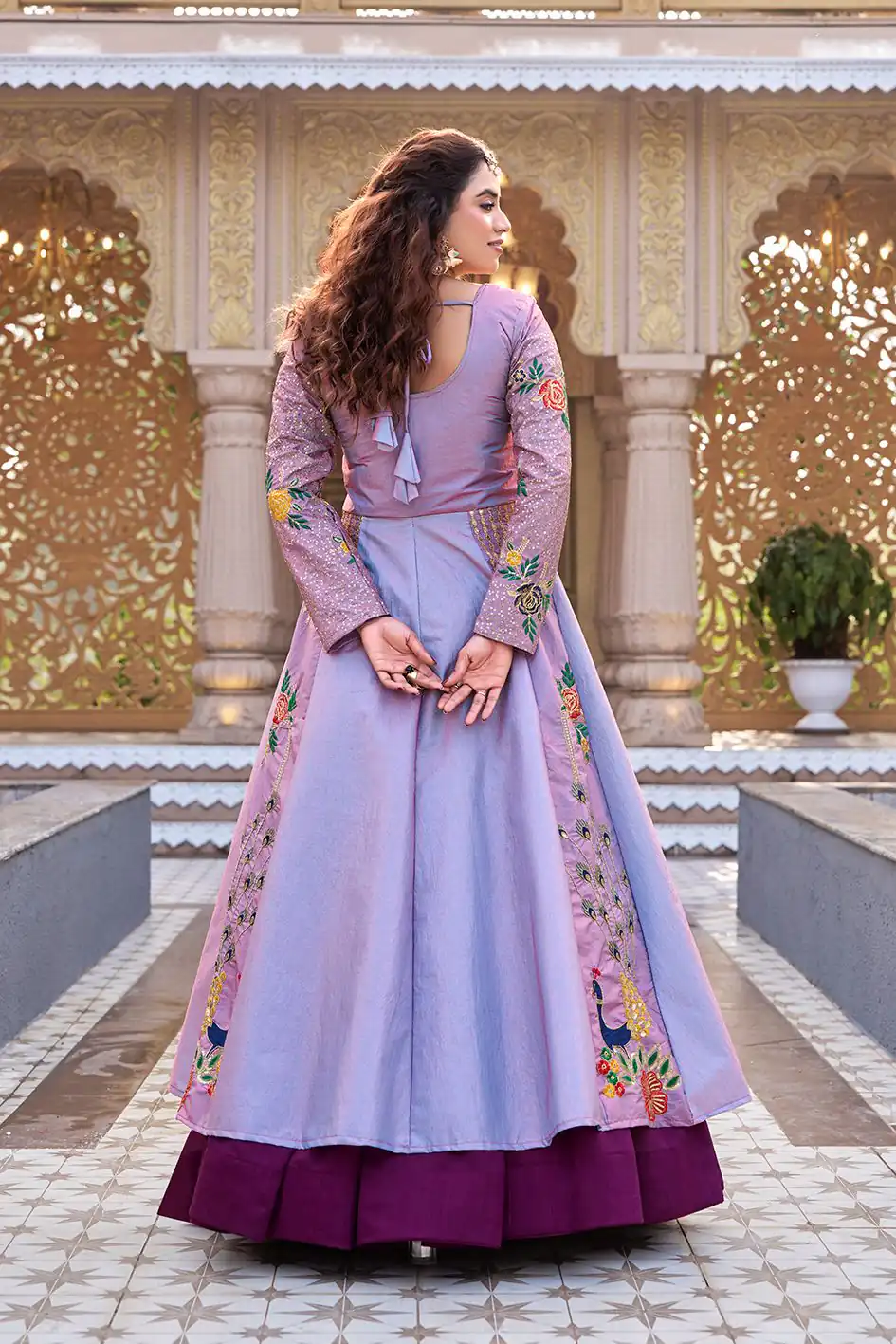 Ram 164 Lavender Color Satin Silk Lehenga Choli with Embroidery Work. Best Price ₹2649. Delivery 4-6 Working Days. Shop now. | Bollywood Lehenga, Creative Lehenga, Designer Lehenga, Embroidered Lehenga, Lehenga, Party Wear Lehenga