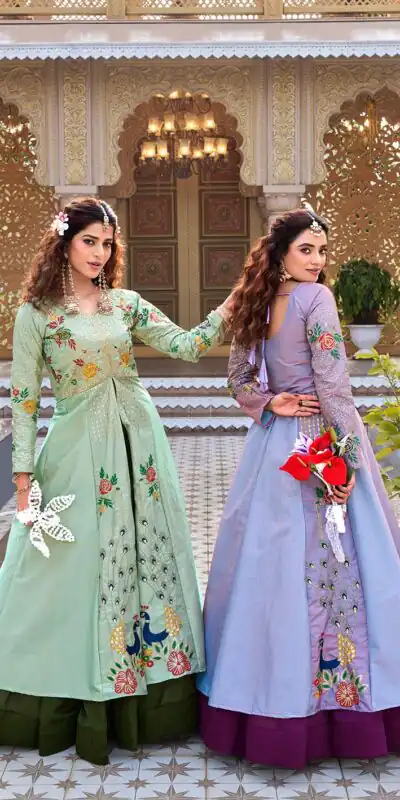 Ram 164 Lavender Color Satin Silk Lehenga Choli with Embroidery Work. Best Price ₹2649. Delivery 4-6 Working Days. Shop now. | Bollywood Lehenga, Creative Lehenga, Designer Lehenga, Embroidered Lehenga, Lehenga, Party Wear Lehenga