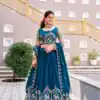 Ram 163 Teal in Color Vichitra Silk Embroidery Work Lehenga Choli . Now at just ₹3049. Delivery 4-6 Working Days. Shop now. | Bollywood Lehenga, Creative Lehenga, Designer Lehenga, Embroidered Lehenga, Lehenga, Party Wear Lehenga