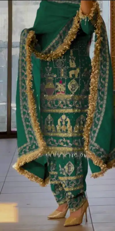 NF 1247 Green in Color Natural Crepe Embroidery Work Salwar Suit . Affordable Price ₹2599. Delivery 4-6 Working Days. Shop now. | Jump Suits, Straight Suits, Casual Suits, Creative suits, Designer Suits, Palazzo Suits, Party Wear Suits, Patiala Suits, Salwar suit