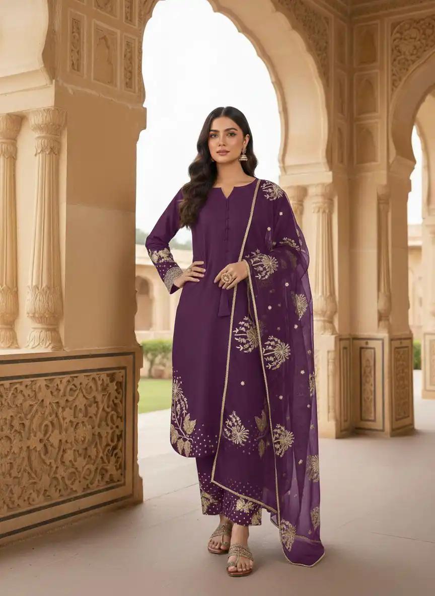 AD 202 Wine in Color Natural Crepe Embroidery Work Salwar Suit . Affordable Price ₹1849. Delivery 4-6 Working Days. Shop now. | Jump Suits, Straight Suits, Casual Suits, Creative suits, Designer Suits, Palazzo Suits, Party Wear Suits, Patiala Suits, Salwar suit