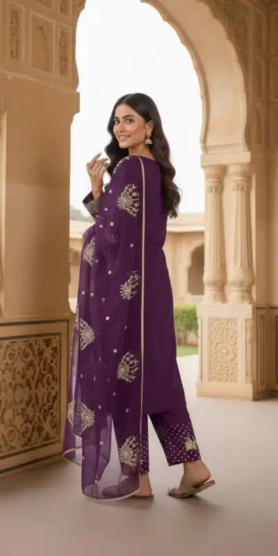 AD 202 Wine in Color Natural Crepe Embroidery Work Salwar Suit . Affordable Price ₹1849. Delivery 4-6 Working Days. Shop now. | Jump Suits, Straight Suits, Casual Suits, Creative suits, Designer Suits, Palazzo Suits, Party Wear Suits, Patiala Suits, Salwar suit