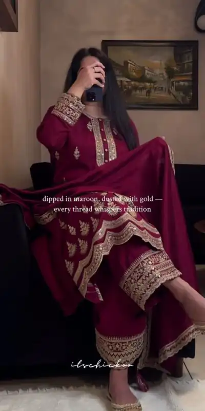 MD 3038 Maroon Color Crep Salwar Suit Brown with Embroidery Work. Exclusive Offer ₹2099. Delivery 4-6 Working Days. Shop now. | Jump Suits, Straight Suits, Casual Suits, Creative suits, Designer Suits, Palazzo Suits, Party Wear Suits, Patiala Suits, Salwar suit